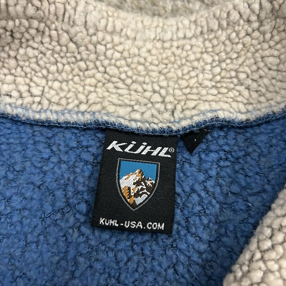 Kuhl Alfpaca Fleece 1/4 Zip Sweater Womens Medium Blue Pullover Gorpcore Outdoor - Picture 6 of 12